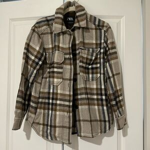 Zara Oversized Plaid Shacket